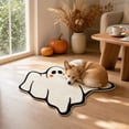 thumbnail image 2 of Yhmxh Halloween Bathroom Rugs, Halloween Ghost Shaped Bath Mats, Farmhouse Non-Slip Area Rug, Fluffy Absorbent Ghost Doormat for Bathroom Halloween Decorations 15.7x23.6 Inches, 2 of 6