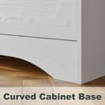 thumbnail image 7 of 6 Drawer Dresser, 44" Tall Modern Chest of Drawers, Wood Drawer Organizer for Bedroom, Curved Edge Design, Farmhouse Style Dresser for Bedroom, Living Room, or Hallway (White Finish), 7 of 7