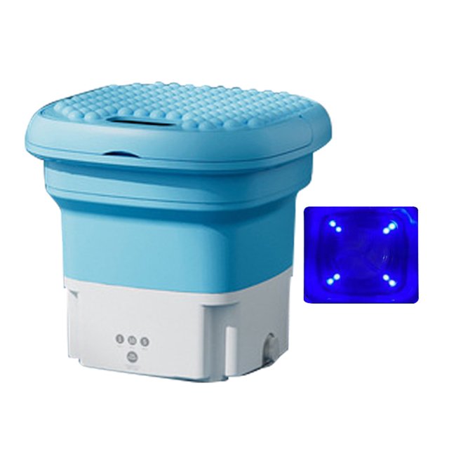Mini lavadora plegable de 2,8 l y 36 W con secadora para ropa, calcetines (azul EE. UU.) Sywqhk Arte deco