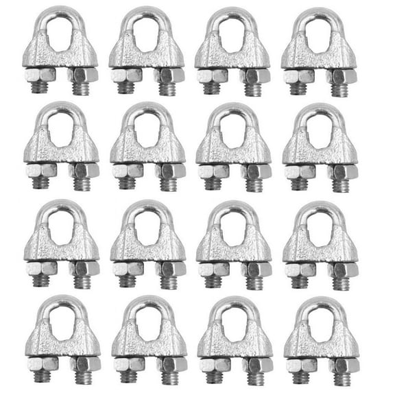 STURGID 88205 Wire Rope Clamp Clip for Cables Zinc Plated - 3/8" inch - Bulk pack of 16 Pcs