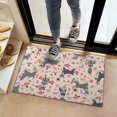 thumbnail image 2 of Schnauzer Dog and Flower Floral Door Rugs,Washable Non Slip Door Mats Indoor,Decorative Door Mats,Entry Mat Indoor for Entrance,Bedroom,Kitchen,Bathroom,16"x24", 2 of 6