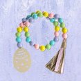thumbnail image 2 of Easter Wood Beads String Colorful 2mm Large Wood Beads Colorful Wood Beads Tassel Rope With Easter Wood Chips String Beads Glass Crystal Beads Chain Garland, 2 of 4