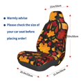 thumbnail image 3 of Wukai Autumn Maple Leaves A Full Set Car Seat Covers with Soft Padding Universal Auto Front Seats Protector and Cushion Mat, 3 of 5