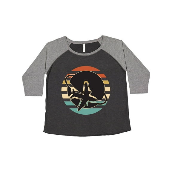 Inktastic Airplane Trip Vintage Travel Women's Plus Size T-Shirt