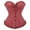 Z3 Watermelon Red, variant on REDARER Floral Jacquard Ruffled Sweetheart Corset Front Ribbon Tie Metal Buckle Waist Cinching Shapewear Bustier for Halloween Renaissance Cosplay Tea Party Evening Dress Up Outfit,M