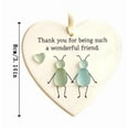 thumbnail image 2 of Heart-Shaped Sea Glass Friendship Decor, Good Luck Ornament for Christmas Tree Wall Art for Best Friends and Coworker, Timeless Friendship Heart Keepsake for Women, 2 of 5