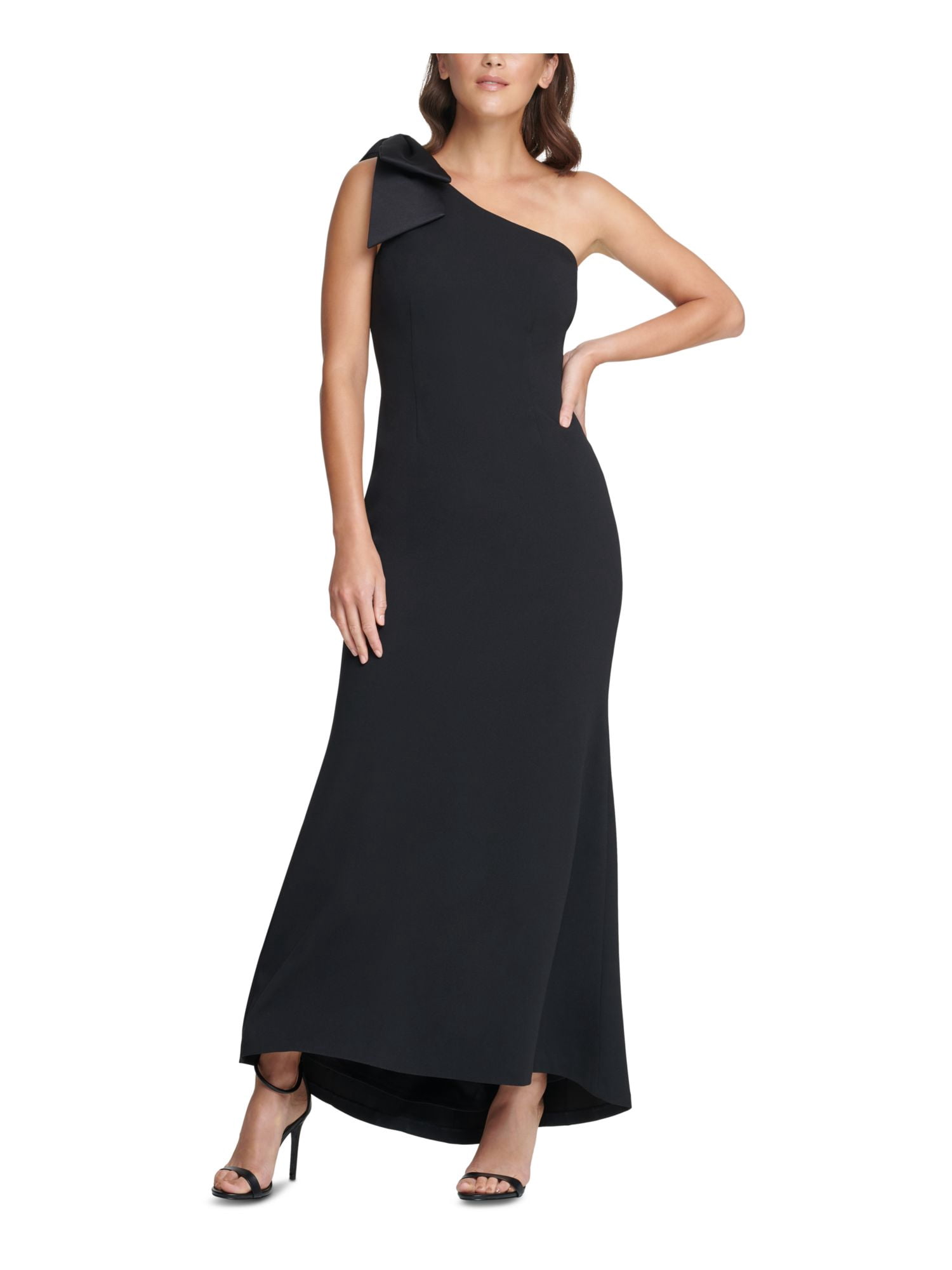 ELIZA J Womens Black Zippered Bow 