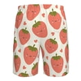 thumbnail image 6 of Wukai Hand Drawn Strawberry Print Beach Trunks with Compression Liner Swimsuit Quick Dry Beach Sports Shorts with Pocket-Small, 6 of 8