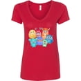 thumbnail image 3 of Inktastic Halloween Monsters Women's V-Neck T-Shirt, 3 of 5