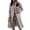 Grey, variant on UJNDER Women's Double Coat Winter Mid Long Trench Coat with Belt Solid Color Belted Wool Blend Trench Coat Women Khaki S