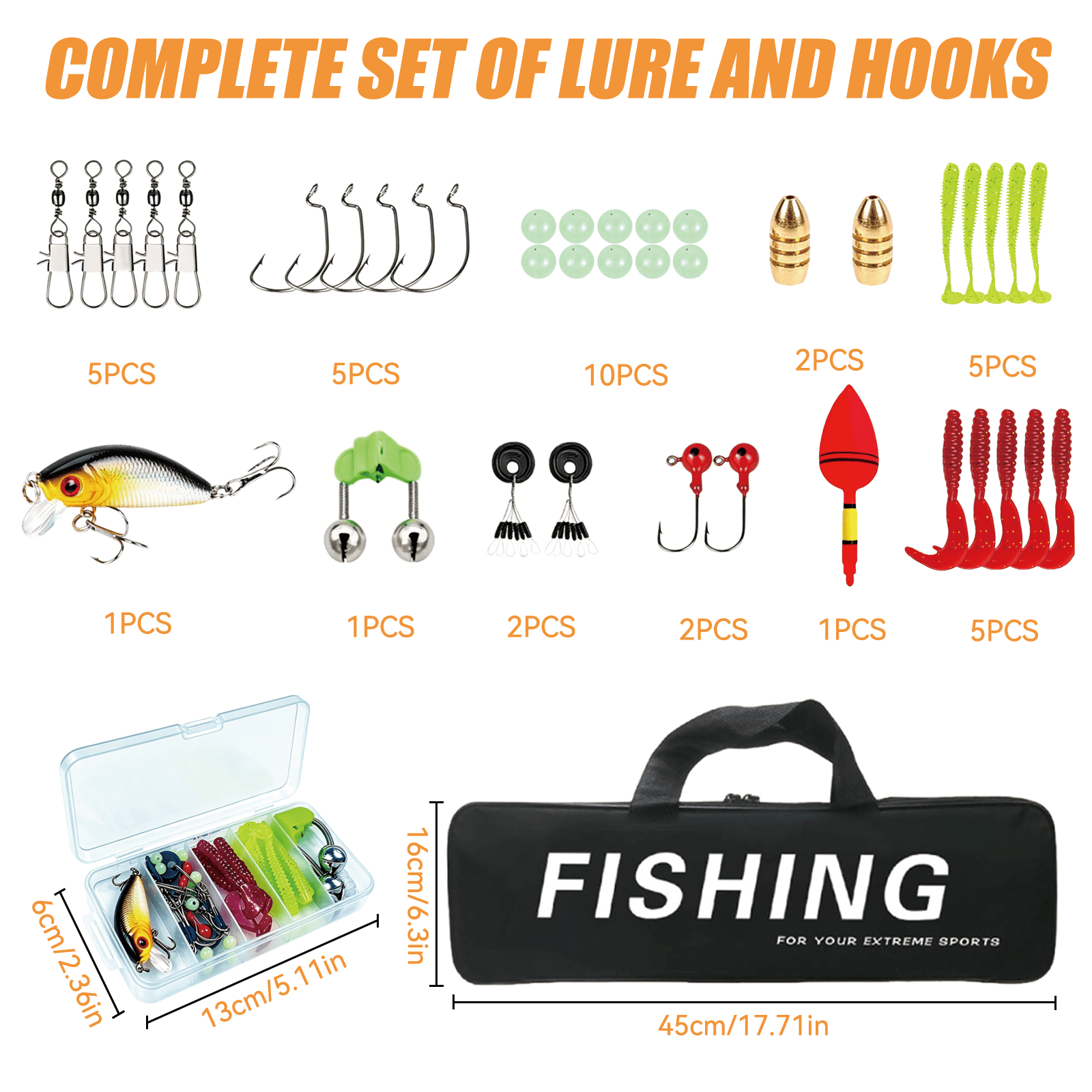 iFaveorr 70 inch Fishing Rod and Reel Combos, 2Pcs Fishing Rod with EVA Material Grip, Telescopic Fishing Gear with Reel Combo Kit with Tackle Box Fishing Line, Gift for Fishing Beginner and Angler