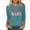 Sky Blue tops for women, variant on Baikeli Ladies Shirts Clearance Mothers Day Shirts for Women 2024 Summer Casual Tops O-Neck Shirts 3/4 Sleeve Tee Loose Letter Printed Blouses 3/4 Sleeve Shirts for Women
