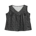 thumbnail image 4 of Women Summer Floral Tank Tops Vest Blouse Boho V Neck Tops Plus Size White L, 4 of 7