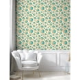 thumbnail image 5 of Ambesonne Geometric Peel & Stick Wallpaper for Home, Spiral Circle Tile, 13"x72", Teal Orange, 5 of 6