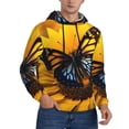 thumbnail image 2 of Lsque Butterfly On Sunflower Pattern Casual Men's Hoodie,Hooded Sweatshirt with Kangaroo Pocket,Pullover Hoodie-3X-Large, 2 of 7