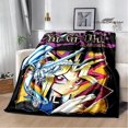 thumbnail image 1 of ¡Anime clásico YU GI OH! Manta estampada para pícnic, cálida, bonita manta para cama, suave y cómoda, manta de viaje para el hogar, 1 of 4