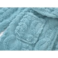 thumbnail image 5 of Topgal Girls Hooded Robe Fuzzy Flannel Robe for Kids Warm Pajamas Fleece Light Blue Wheat Jacquard Soft Bathrobe Size 18, 5 of 7
