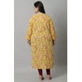 thumbnail image 3 of Rajnandini Women's Pure Cambric Cotton Kalamkari Floral Print Kurti (JOPLJPR69AX-3XL_Yellow_3XL), 3 of 5
