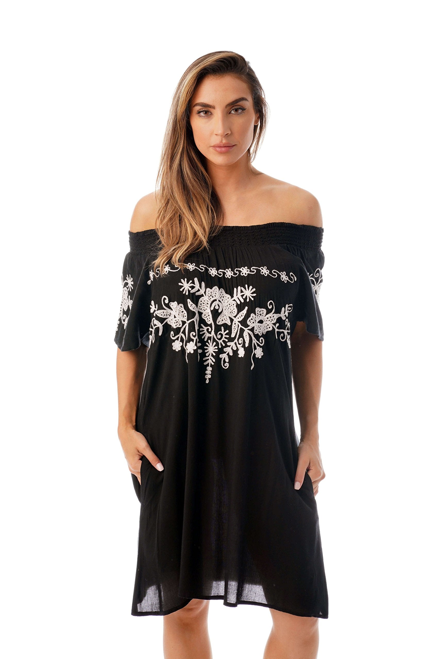 Riviera Sun Strapless Tube Maxi Dress Summer Dresses (Black / Pink,  X-Large) - Walmart.com