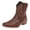 Brown, variant on Cowboy Boots for Women Cowgirl Western Ankle Booties Pointed Toe Low Heel Embroidered Classic Short Boots