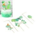 thumbnail image 1 of Decoraciones Para Pasteles De Dinosaurio, Hoja De Palma, Mano De Obra Fina, Tarjeta Inglesa De Feliz Cumpleaños, Adorno Para Pastel De Dinosaurio Con Ambiente Tropical Para Fiesta, 1 of 7