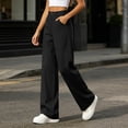 thumbnail image 6 of Oksale Khaki Pants for Women High Waisted Chino Pants with Pockets Trendy Vintage Loose Straight Leg Dress Pants Lightweight Trendy Trousers Black M, 6 of 8
