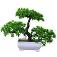 thumbnail image 1 of Bonsái artificial, decoración de plantas falsas, planta en maceta, decoración para el hogar y la Oficina, planta en maceta falsa (cedro verde), 1 of 5