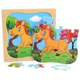 thumbnail image 2 of 16 Pcs/set Cartoon Puzzle Wooden Animal Pattern Jigsaw Toys for Children, 2 of 6