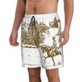 thumbnail image 2 of Salouo Horse Rider In Field Pattern Swim Trunks for Men,Men's Hawaiian Bathing Suit Swimsuits Quick Dry Swimming Board Shorts Beach Shorts with Pockets-3X-Large, 2 of 6
