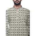 thumbnail image 3 of Atasi Kurta Traditionnelle en Coton Imprimé Col Mandarin pour Hommes Chemise Décontractée, 3 of 5