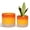 Orange, variant on Ceramic Plant Pots 5" & 6" , Set of 2 in Orange and Red, Indoor Flower Pots with Drainage Hole for Succulents, Herbs, Home Decor