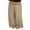 Khaki, variant on Women Wide Leg Palazzo Pants Summer Foldover Lounge Trousers Beach Vacation Travel Clothes