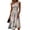 Light pink, variant on Ruched Waist Sleeveless Midi Dress for Women - Elegant Round Neck A-Line Sundress with Vibrant Lemon Leaf & White Floral Print, Flowy Summer Beach Party Vacation Gown Blue S