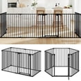 thumbnail image 1 of Gymax 6-Panel Adjustable Pet Safety Fence w/Auto-close Door & Double Locking System Black, 1 of 10