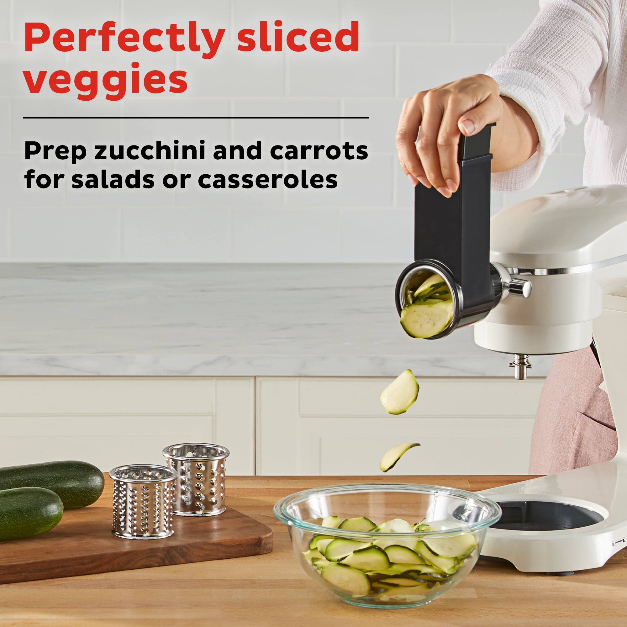 Electric Prep Slicer/Shredder Attachment For Kitchen Stand Mixer Kitchen  Rotor Vegetable Slicer & Shredder