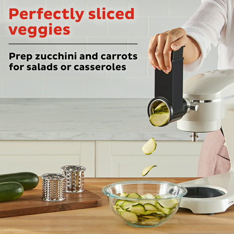 Slicer Shredder Attachments for Kitchenaid Mixer, Slicer Accessories to  Quickly Slice Vegetables for Salads,Potatoes,Cucumbers,Casseroles White