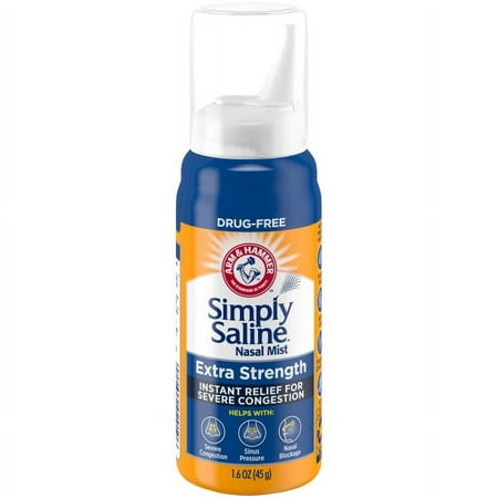 Simply Saline Nasal Mist Extra Strength for Severe Congestion 1.5 Ounces