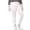 thumbnail image 2 of Hue Women's Plus Capri Leggings (White, 1X), 2 of 3