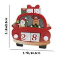 thumbnail image 3 of Popular Christmas Decorations Christmas Car Calendar With Lights Wooden Flip Patchwork Date Decoration, 3 of 6