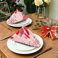 thumbnail image 3 of Dreamtimes Valentine's Day Love Heart Cloth Napkins Set of 4, Oversized Washable Reusable Polyester Dinner Table Napkins for Family, Restaurant, Party Decor, 20"x 20", 3 of 7