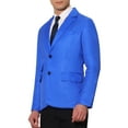thumbnail image 4 of INSPIRE CHIC Classic Suit Jacket for Men's Single Breasted Office Work Formal Sport Coat, 4 of 5
