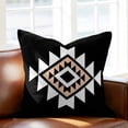 thumbnail image 2 of Triangle Combination Pattern Throw Pillow Cover White Brown Black Retro Decor Cotton Linen Cushion Cover Throw Pillow Case with Invisible Zipper for Couch Sofa Bed Chair Car 26x26 Inch, 2 of 9