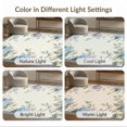 thumbnail image 7 of ODIKA 6'x9' Washable Area Rug Easy Care, Non-Shedding, Hydrangea Watercolor Floral With Eucalyptus Vine And Plaid Corner Details for Queen Size Bedroom Under Bed Master Suite, 7 of 7