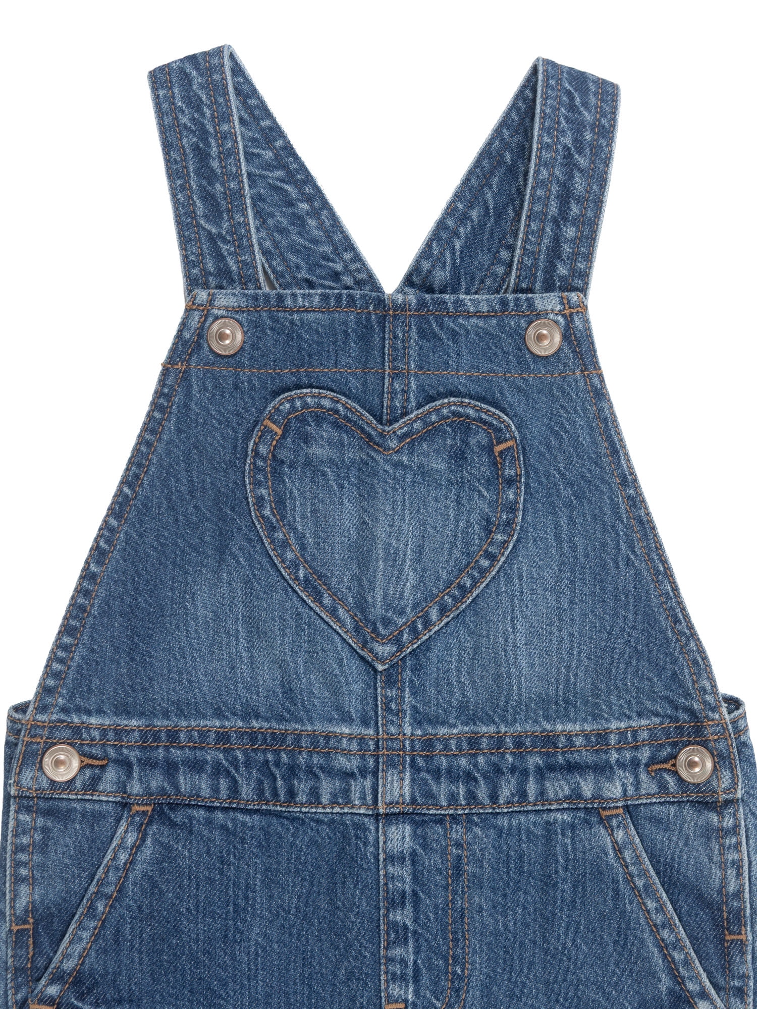 Wonder Nation Toddler Girl Denim Overall, Sizes 12M-5T