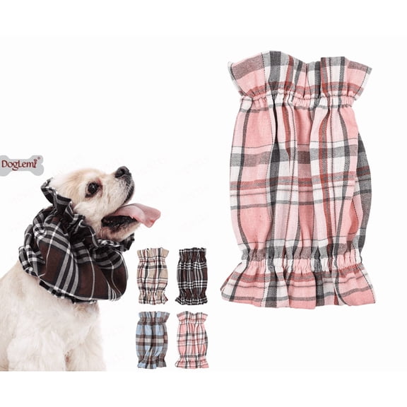 Dog Snood for Long-Eared Dogs, Feeding Ear Cover, Soft Stretch Wrap,Blue | Keeps long ears clean during meals with a soft stretch fit for comfortable everyday wear.