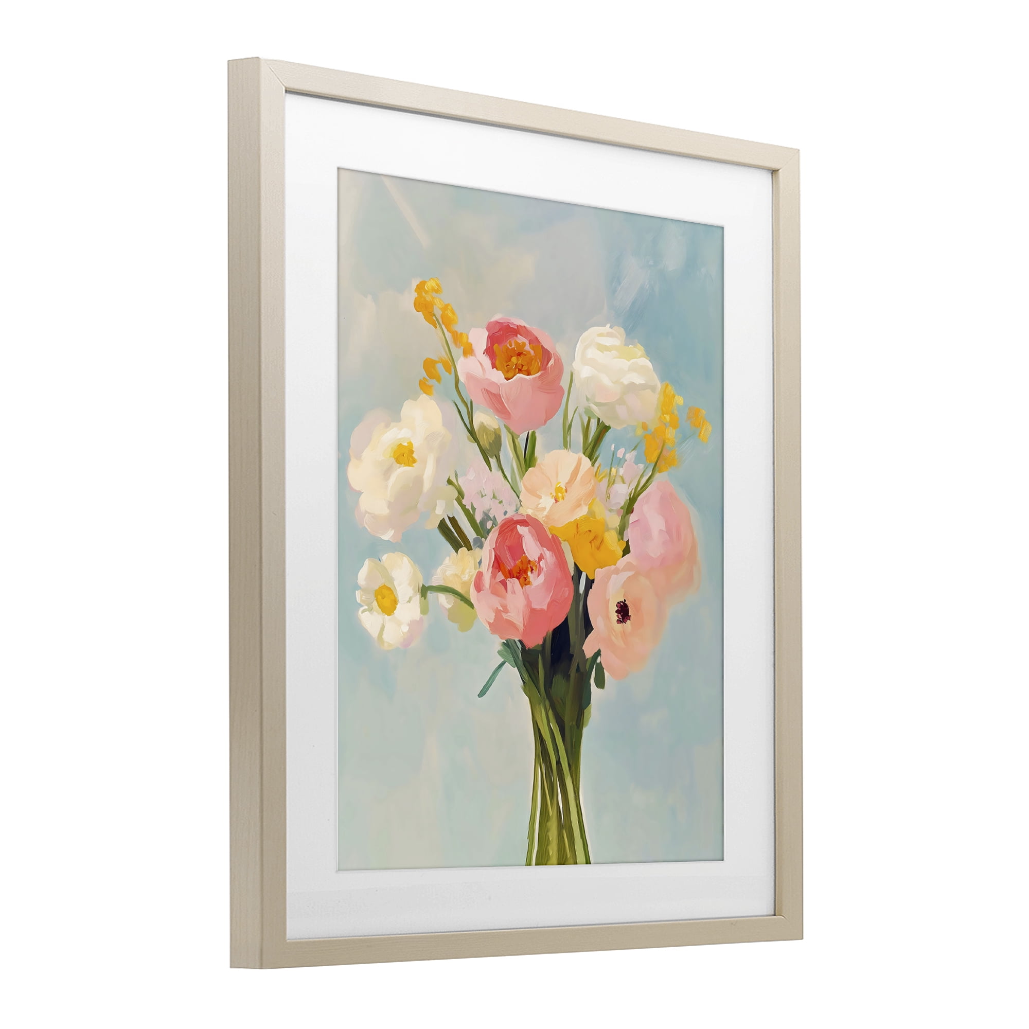 Stupell Industries Eclectic Floral Bouquet Birch Framed Print Under Glass, design by The Prints Vibe