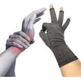 Compression Arthritis Gloves with Grips for Pain Relief Fingerless