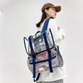 thumbnail image 3 of Mochila transparente de PVC para computadora portátil, mochila escolar simple transparente para mujeres y hombres, 3 of 9