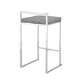 thumbnail image 6 of Carolina Classics Lucien 25.25 In Upholstered Counter Stool in Soft Gray/Chrome, 6 of 7