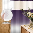 thumbnail image 2 of No Hook Shower Curtain with Built-in Rings - Purple Grey Gradient Washable Waterproof Fabric Bathroom Curtains for Hotel,Rentals, 72 X 72 Inch Long , Abstract Watercolors, 2 of 9